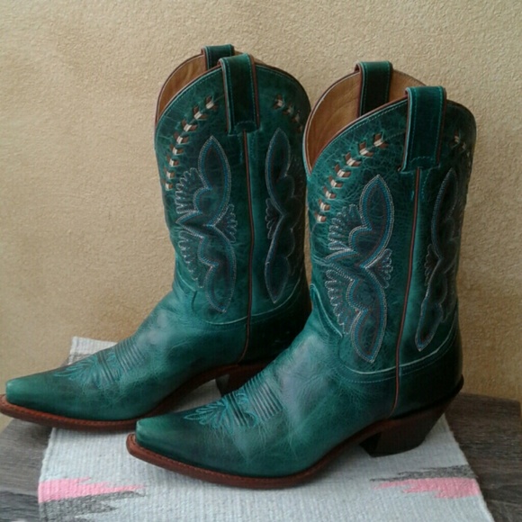 turquoise justin boots